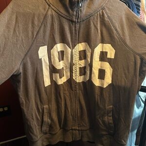 Victoria Secret Pink  - Gray Hoodie with Bold White Print